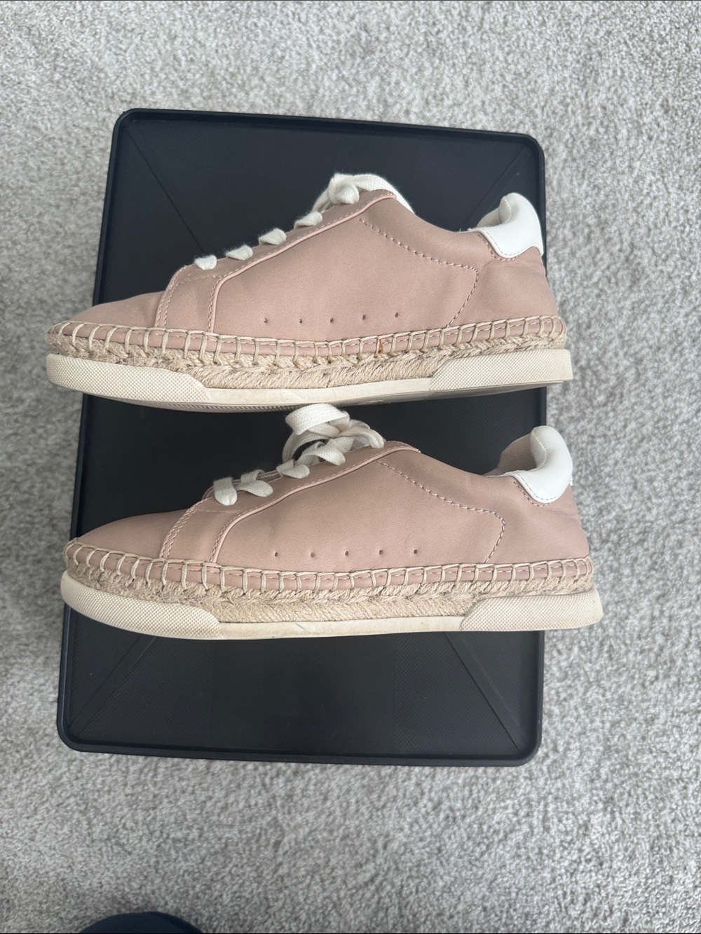Universal Thread Blush Pink Lace-Up Women's Sneakers with White Accents